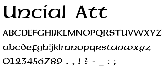 Uncial ATT font